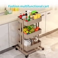 thumbnail image 4 of 3 Tier Rolling Storage Utility Cart on Wheels Moveable Organizer, 4 of 8