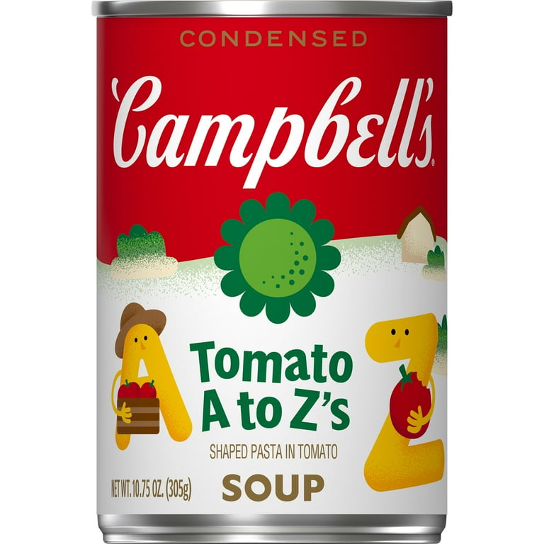 Campbell's Condensed Tomato A-Z's Soup, Kids Soup with