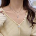 thumbnail image 4 of Xeoereki Butterfly Necklace Double Layer Rust-proof Alloy Butterfly pendant Personality Fashion Clavicle Chain for Women, 4 of 8