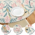 thumbnail image 4 of Elasticized Round Table Cover in a Cheerful Bohemian Floral Print, Designed to Fit 52 to 56 Inch Diameter Tables Flawlessly, 4 of 7