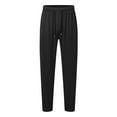 thumbnail image 6 of JTieacloth Lightweight Trousers for Men Men's Cargo Trousers Long Casual Trousers Elastic Waist Sports Trousers Casual Men's Jogger Running Trousers Modern Black, 6 of 6