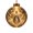 Gold2, variant on Christmas Tree Ball Ornament Featuring a Printed Angel Nativity Design with Hanging String, Decorative Bauble to Dress Holiday Branches and Seasonal Wreaths for the Tree