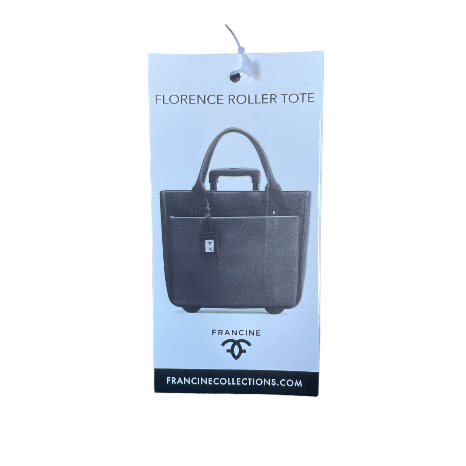 Francine Collections 17.3" inch Women's Laptop Roller Tote Bag | Top Handle | Bag for Travel (Black)