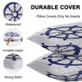 thumbnail image 4 of Waterproof Throw Pillow Covers Set of 2, 20x12 Inch Navy Blue Coastal Decorative Pillowcases Outdoor Pillow Slip Cushion Covers Set for Couch Tent Nautical Summer Beach Ocean, 4 of 7