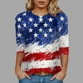 thumbnail image 2 of vigerkar 4th of July Outfits for Women American Flag Shirt Patriotic T-Shirt Tops (Navy, 3XL), 2 of 4