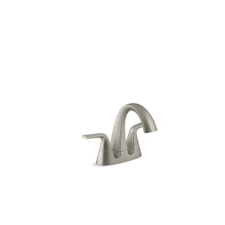 KOHLER Devonshire Widespread Bathroom Faucet - Brushed Nickel, 2-Handle With Pop-Up Drain