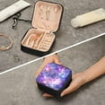 thumbnail image 7 of GZHJMY Galaxy Travel Jewelry Organizer Portable PU Leather Jewelry Box for Womens Earring Necklace Bracelets, 7 of 7