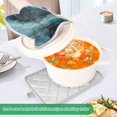 thumbnail image 3 of Yayeee Pot Holders Kitchen Heat Resistant with Pocket 7"x9.8" Cotton Oven Cooking Hot Pads, Black Marble, 3 of 7