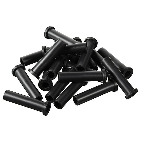 15 Pcs Strain Relief Cord Boot Protector Cable Sleeve Hose 32mm Long Black