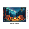 thumbnail image 3 of Outdoor Adventure Camping Banner Night Sky Design Lantern Decor Tent Setup for Outdoor Party Nature Enthusiasts Journey, 3 of 9