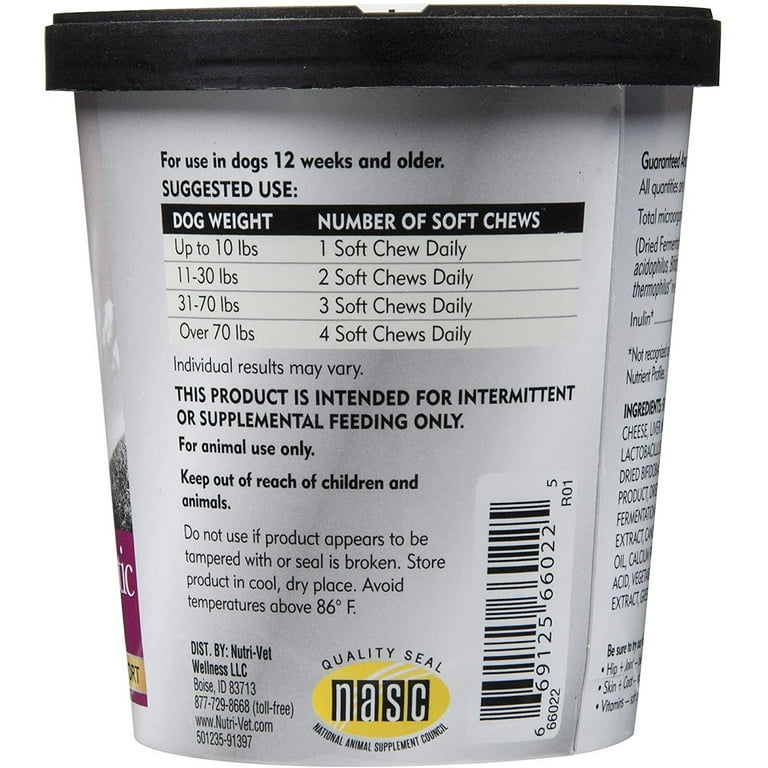Nutri Vet Pre and Probiotic Soft Chew 120 Count Pack of 2