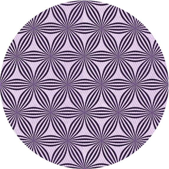 Ahgly Company Machine Washable Indoor Square Transitional Blossom Pink Area Rugs, 3' Square