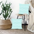 thumbnail image 5 of LALILO Throw Pillow Covers Stripe Green Aqua Pastel Two Tone Cushion Cover 18" x 18", 2 Pack, 5 of 6