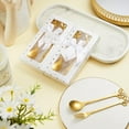 thumbnail image 2 of 12 Packs (24pcs)  Elegant Golden Wedding Forks And Teaspoons, Gold Forks And Spoons Set, Metal Leaf Pattern, Individually Boxed Gift, For Wedding, Bridal Shower, Tea Party, Souvenirs for Guests, 2 of 8