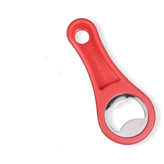 Beer Bottle Opener , Stainless Steel, Perfect for Big Hands,Long nails, RV, Bartender, Gift for Father, Red