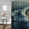 thumbnail image 2 of Orinice Swan Water Wings Bathroom Decor Set with Hooks, Colorful Luxurious Print Polyester Fabric Fashion Curtain for Home Bathroom Decoration 60x72, 2 of 7