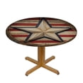 thumbnail image 3 of JEUXUS Farmhouse Vintage Rustic 4th American Flag Patriotic Star Wooden Waterproof Picnic Round Table Cloth Cover Decorations Fabric Circular Tablecloth For Home Dining Room Kitchen, 3 of 7