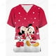 thumbnail image 2 of Women's Nurse Uniform Short-sleeved V-neck Work Clothes Women's Disney Mickey Mouse Printed Christmas Medical Care ClothesXXL Gao Jinjia LED, 2 of 2