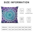 thumbnail image 5 of Creowell  Purple and Turquoise Throw Pillow Cushion Case , Hippie Ombre Mandala Inner Peace and Meditation with Ornamental Art, Modern Accent Double-Sided Digital Printing, Purple Aqua, 5 of 5