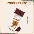 thumbnail image 3 of Large Christmas Stocking, Cute Animal Hanging Stocking with Knitted Cuff, 1 Piece Xmas Stocking, Holiday Christmas Tree Fireplace Decor, Style C, for Festive Season, 3 of 6