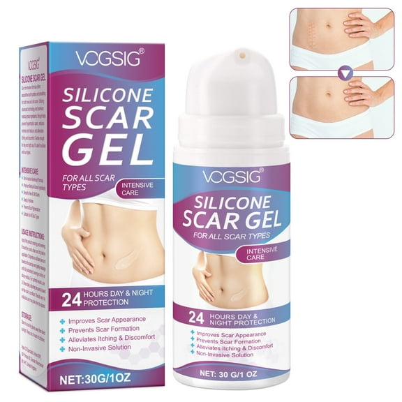 Silicone Scar Gel - Improves,Smooths New & Old Scars, Safe for All Skin and Scar Types,1 oz
