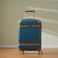 thumbnail image 2 of 3 Piece Hardshell Luggage Sets with Double Spinner Wheels, Lightweight Suitcase with TSA Lock, 20in Carry on Luggage 24in 28in Check in Luggage, Blue, 2 of 9