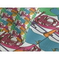 thumbnail image 4 of Ambesonne Jazz Music Quilted Bedspread Set 3 Pcs, Abstract Retro Party, Queen Size, Multicolor, 4 of 5