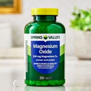 Spring Valley Magnesium Dietary Supplement Tablets for Bone and Muscle Health, 250 mg, 250 Count