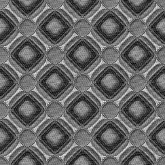 Ahgly Company Indoor Square Patterned Black Eel Black Area Rugs, 6' Square