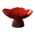 thumbnail image 1 of jifeng Bol à Fruits sur Piédestal Plateau de Rangement pour Collations Alimentaires pour Bureau Maison Anniversaire Rouge, 1 of 7