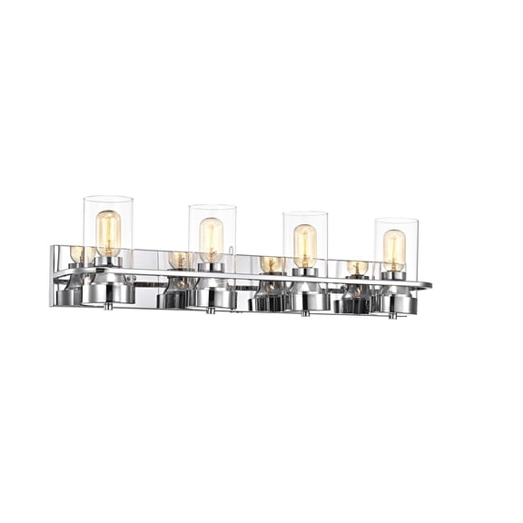 CHLOE Raelyn Contemporary 4 Light Chrome Bath Vanity Fixture 30" Width
