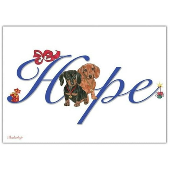 Pipsqueak Productions Dachshunds Hope Christmas Boxed Cards - Pack of 10
