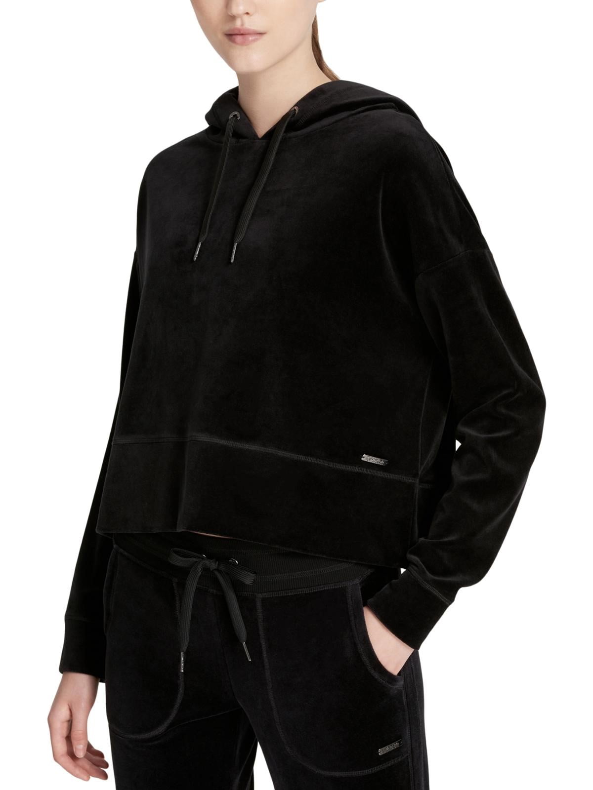 Calvin Klein Performance Womens Velour Cropped Sweatshirt