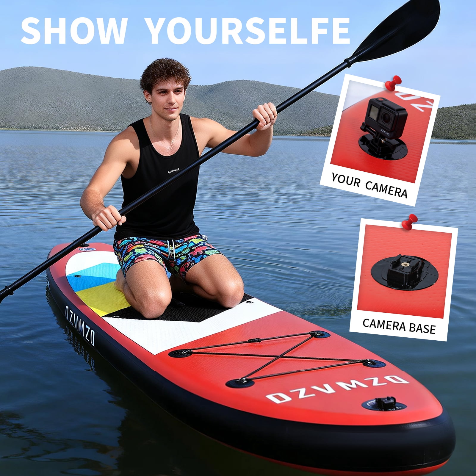 Inflatable Stand Up Paddle Board with SUP Accessories Anti-Slip EVA Deck 10’6’’ Inflatable Paddle Boards for Adults & Youth of All Skill Levels