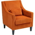thumbnail image 7 of BISHE Mid-Century Modern Corduroy Accent Chair with Soft Cushions, Upholstered Armchair for Living Room, Bedroom, Office, Lounge, Comfortable Single Sofa Chair,Orange, 7 of 7