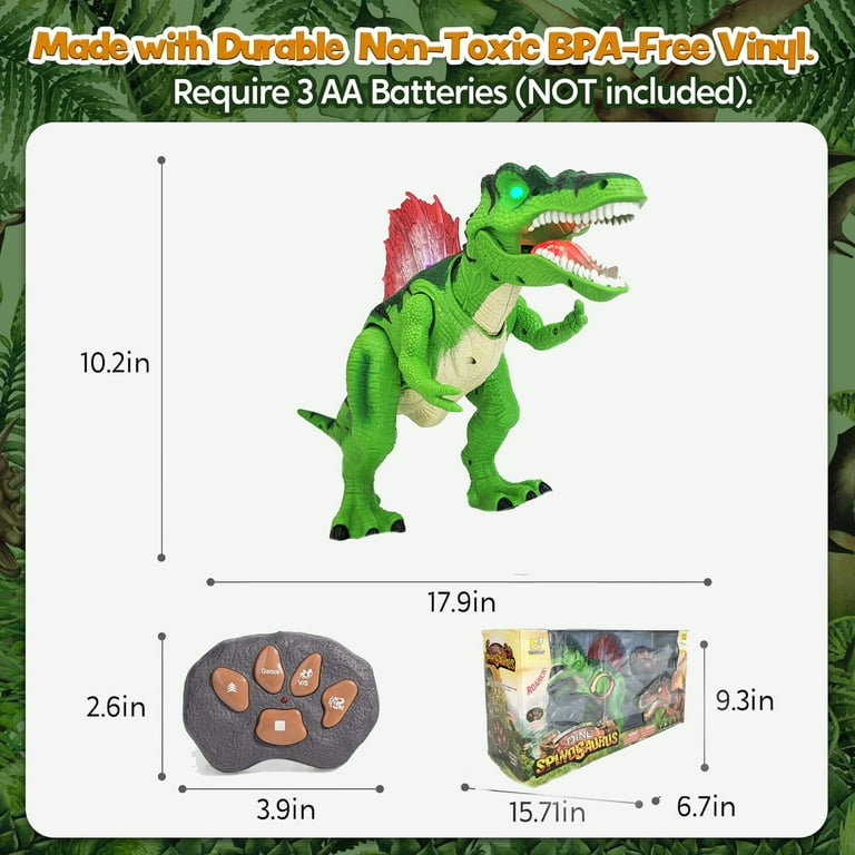 Blue Block Factory Roar Sound Light Walking Dinosaur Toy