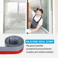 thumbnail image 7 of 3.3FT Door Draft Stopper Silicone Under Door Strips Weather Stripping Seal, Gray (2 Inch Wide, 2 Pack), 7 of 7