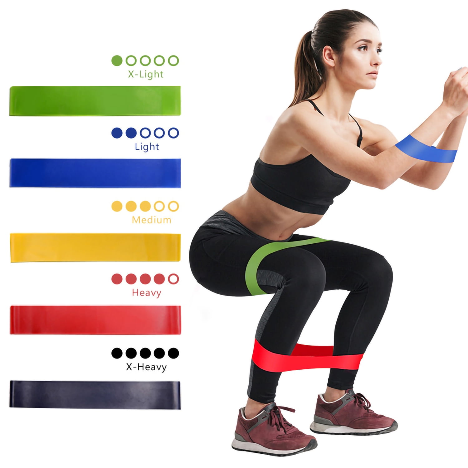 Strength Training Resistance Heavy Duty Power Bands Rubber Crossfit Yoga Loops 