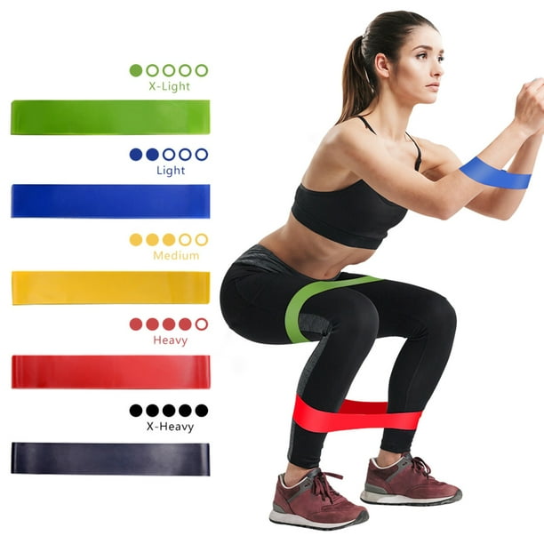 5 PCS Resistance Loop Bands with Storage Bag Elastic Booty Band