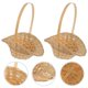 thumbnail image 3 of 2PCS Woven Food Basket Portable Snack Bread Flower Fruit Holding Basket, 3 of 3