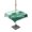 Green, variant on Square Outdoor Tablecloth with Umbrella Hole Abstract Pine Trees Table Cloth Waterproof Patio Table Cover Mint Green Forest Fogged Mist Modern Zen Zipper Tablecloths for Picnic Camping 60x60 Inch