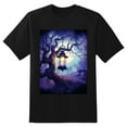 thumbnail image 2 of Plus Size Shirt for Women Black Tops for Women Short Sleeves Shirt for Women Magic Tree 3 T Shirt Oversized Shirt for Women S, 2 of 5