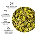 thumbnail image 3 of Naloa Yellow Butterflies Leather Coasters for Drinks, Durable Drink Coasters 4 Set for Tabletop Protection, Luxurious Home Décor and Housewarming Gift ( {designName})Round Shape, 3 of 6