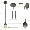 thumbnail image 2 of Teardrop Crystal Pendant Light, Black Hanging Ceiling Lighting Fixtures, Modern LED Bubble Kitchen Bar Lights Dimmable with Adjustable Metal Rods for Bathroom Dining Room$$Tools & Hardware Other, 2 of 7
