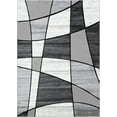 thumbnail image 2 of Color Block Rug/Linear/Geometric Modern Contemporary Hand Carved Area Rug-Silver/Gray/Black, 2 of 7