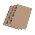 thumbnail image 1 of 4 Pcs Carnet A5 Kraft Journal Carnet Journal d'Écriture Carnet pour Étudiant Taille m (Buff), 1 of 7