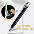 thumbnail image 3 of Harlier Ball Point Pen Shape Windproof Gas Lighters Adjustable Green Straight Flame Butane Jet, 3 of 5