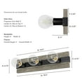 thumbnail image 5 of Hunter - Donelson 3-light Brushed Iron, Medium Size Vanity Light, Dimmable, Transitional Style, for Bedrooms, Dining, Living Rooms - 19773, 5 of 6