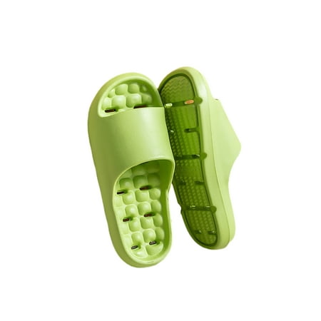 

Gomelly Women Beach Soft Backless Shower Slipper Cozy Comfortable Summer Slippers Lightweight Green 8.5-9/6.5-7