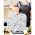 thumbnail image 2 of Blue Teal Botanical Stand Mixer Dust Cover with Storage Pocket & Handles, Watercolor Spring Summer Leaves Fits All Tilt Head & Bowl Lift Kitchen Appliance Cover Organizer Bag Accessories, 4.5-5 Quart, 2 of 6